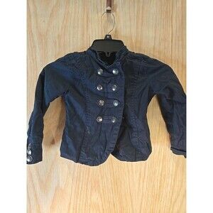 Me Jane Kids Girls SIZE 4 Peacoat Hooded Coat Full Zip Jacket NAVY BLUE